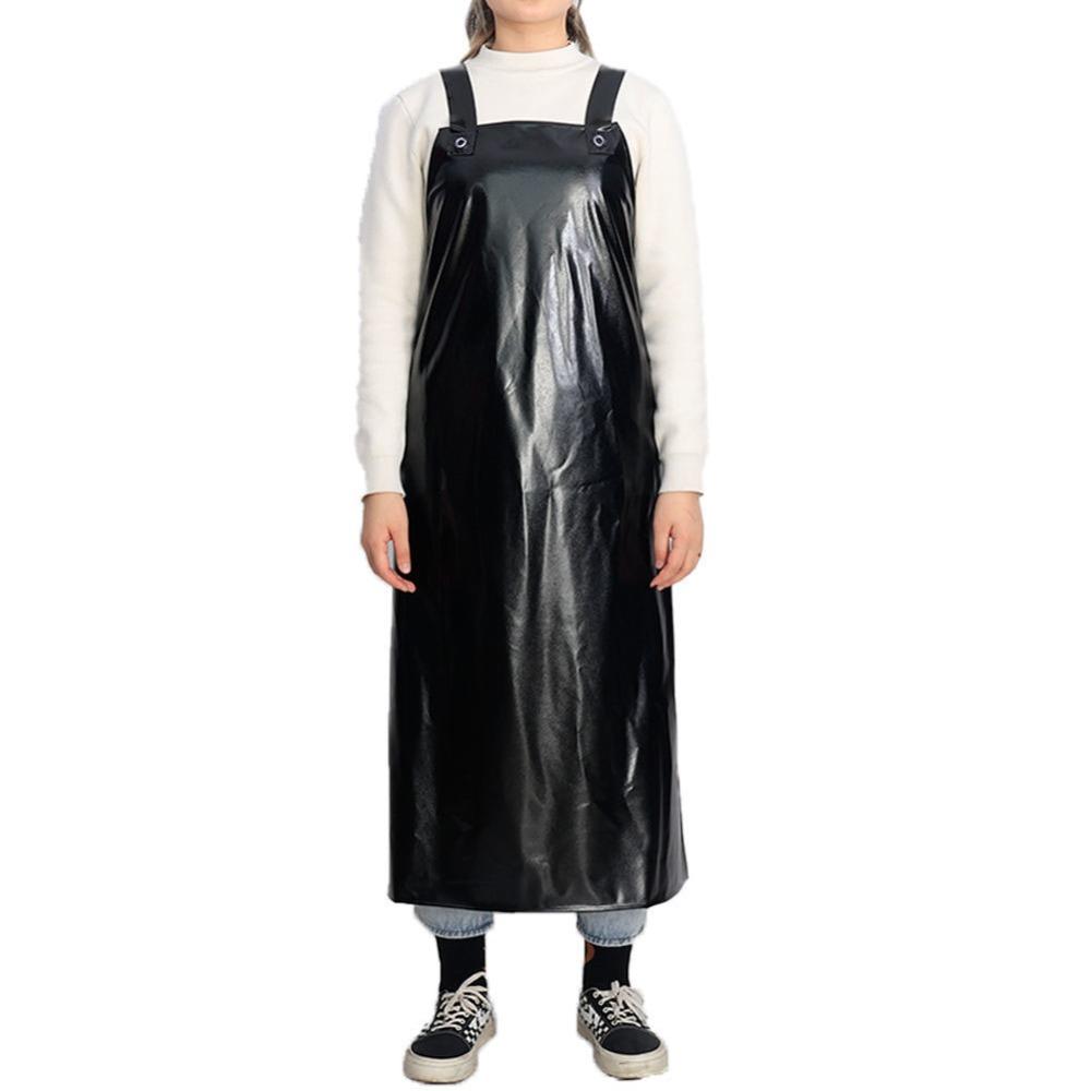 

Oil-proof Slaughterhouse Apron Wear-resistant Painting Apron Housework Apron Home Black Apron