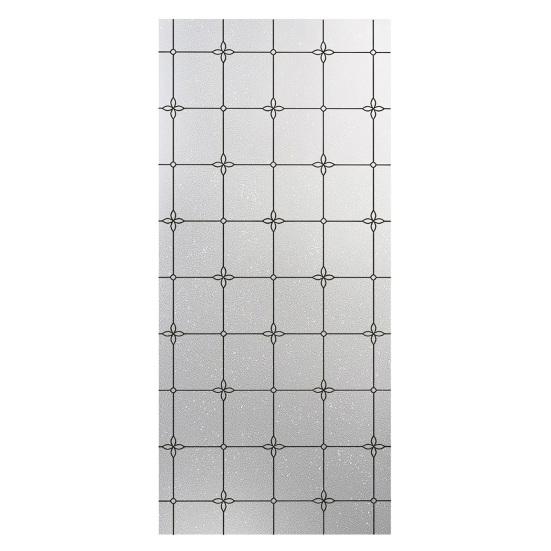 Frosted Static Glass Sticker Geometric Butterfly Jigsaw Decorative Static Window Cling UV Sun Blocking Privacy Film for Home Office Bathroom
