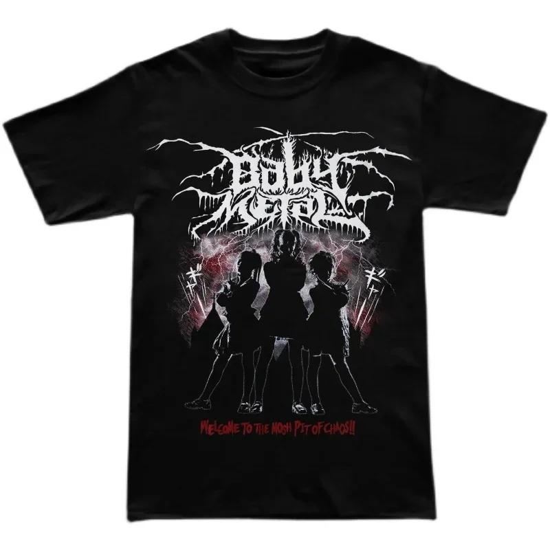 BABYMETAL Harajuku Muster Mode T-Shirt Unisex Baumwolle O-Ausschnitt Lässig Übergröße Kleidung Sommermode Druck Unisex T-Shirt