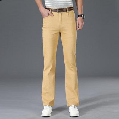Korean Style Trendy Casual Denim Flared Pants Men's Stretch Micro-Flared Pants