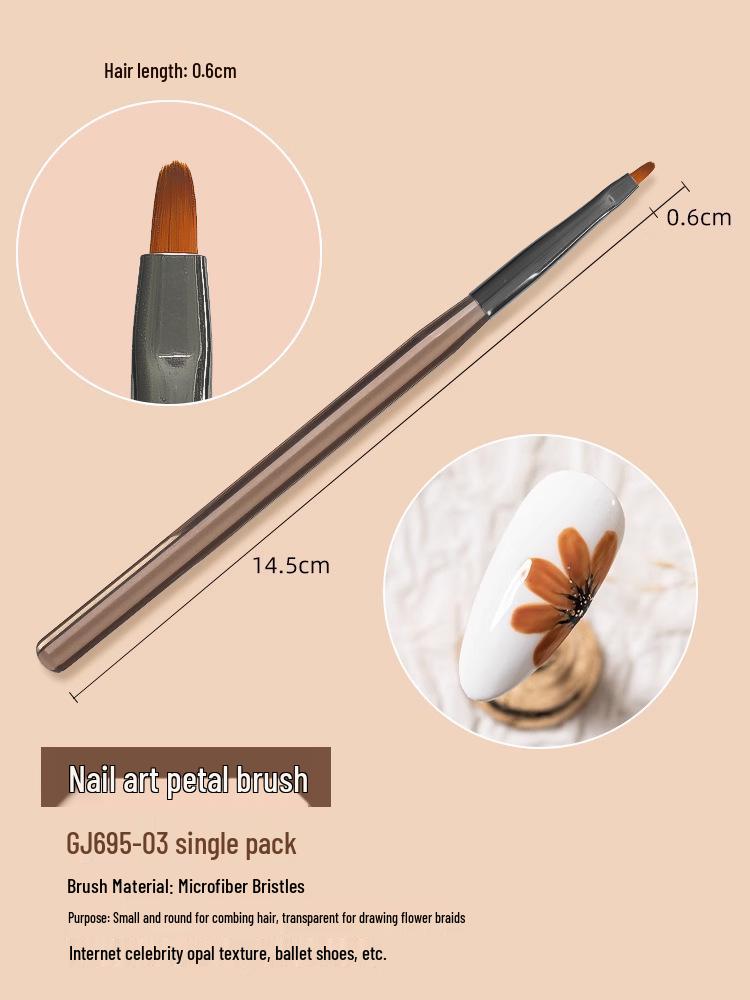 Double-Ended Brush for Fine Nail Art and Gel Painting