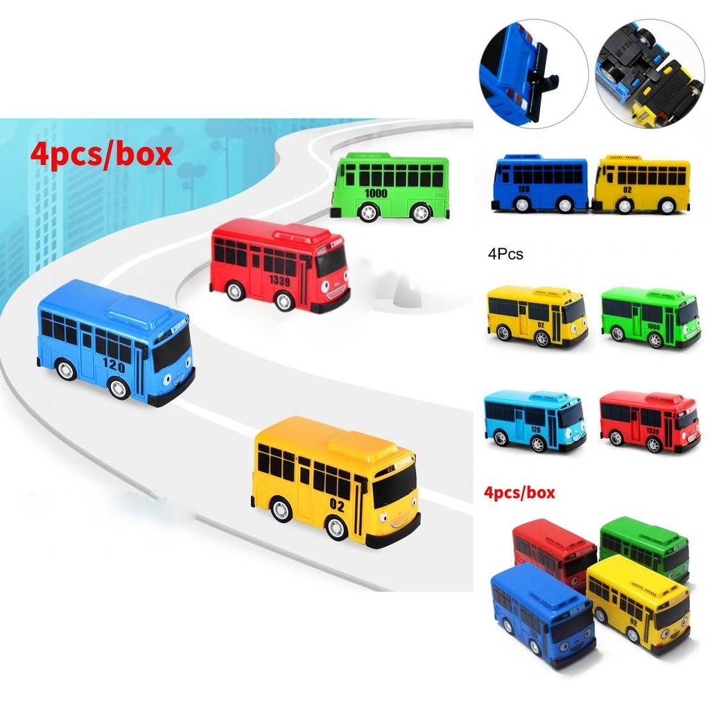 High-quality Mini Bus In Nine Colors With Working Doors Educational Toy Set
