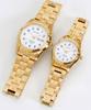 Gaelleogsi 5 Atm Women'S Gold Color Numeral Index Metal Wristwatch Qa9012Fc-1