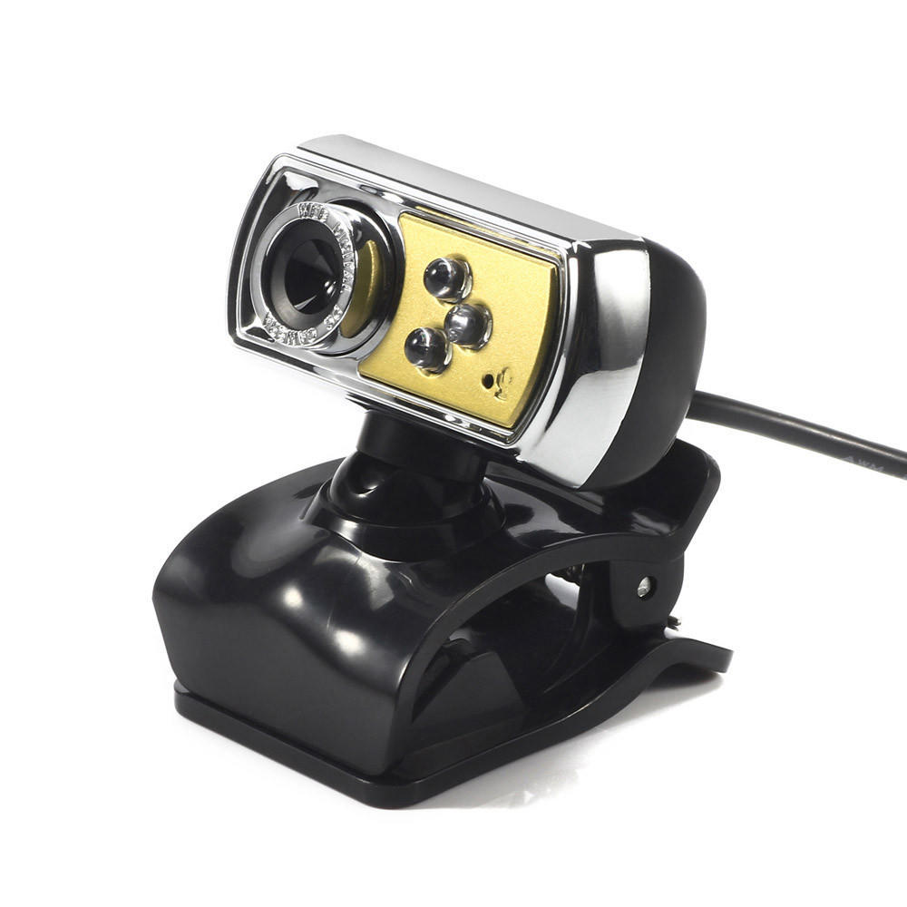 Fashion USB 2.0 3LED HD Webcam Auto Focus Camera Web Cam With Microphone For PC