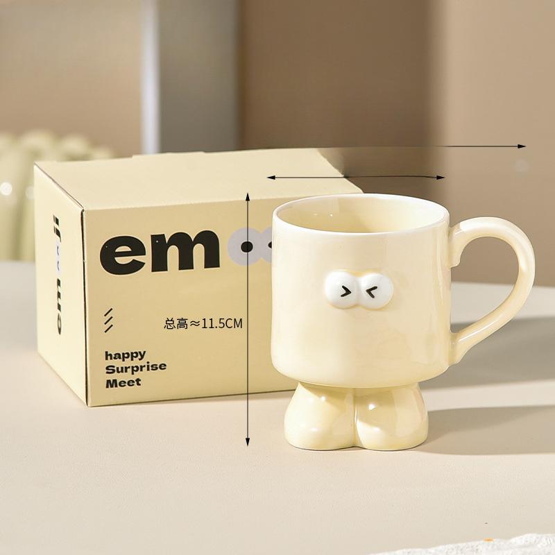 Creative Mug Big Eyes Cup Female Internet Celebrity High Value Brush Teeth and Mouthwash Cup Ceramic Couple