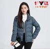 Thin and light stand-up collar down jacket for women's new middle-aged mother wear short fashion national style buckle duck down jacket