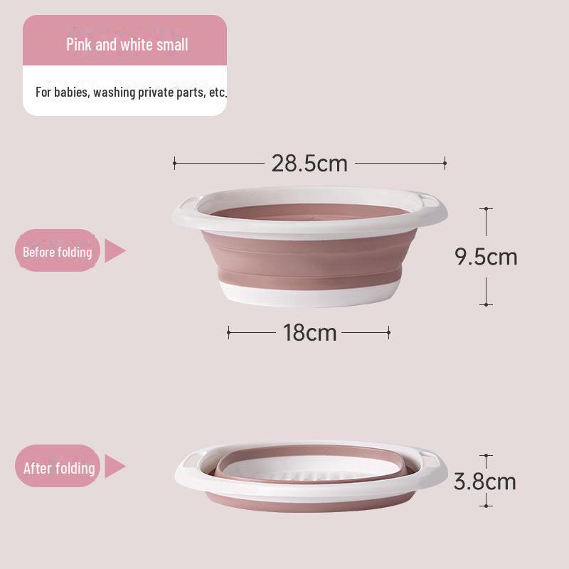 Lavoar portabil din silicon pliabil: Spălătorie extinsă și baie pentru picioare pentru cămine, acasă și călătorii