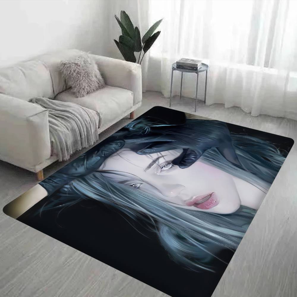 B-Billie E-Eilish Kitchen Mat Kids Room Bedroom Decoration Balcony Anti-Slip Doormat Living Room Alfombra