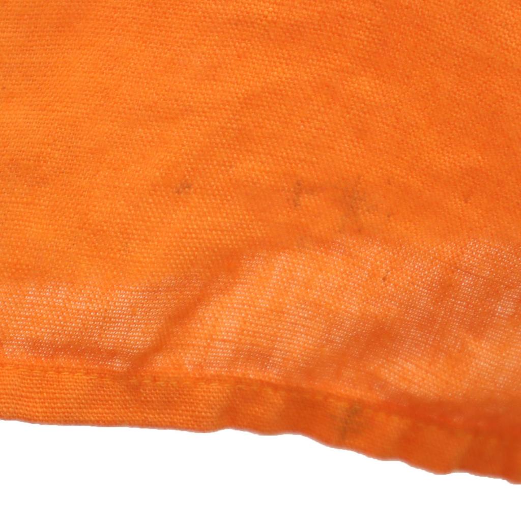 Etro Herrenhemd aus Leinen mit kurzen Ärmeln XXL Orange Gebraucht Made in Italy