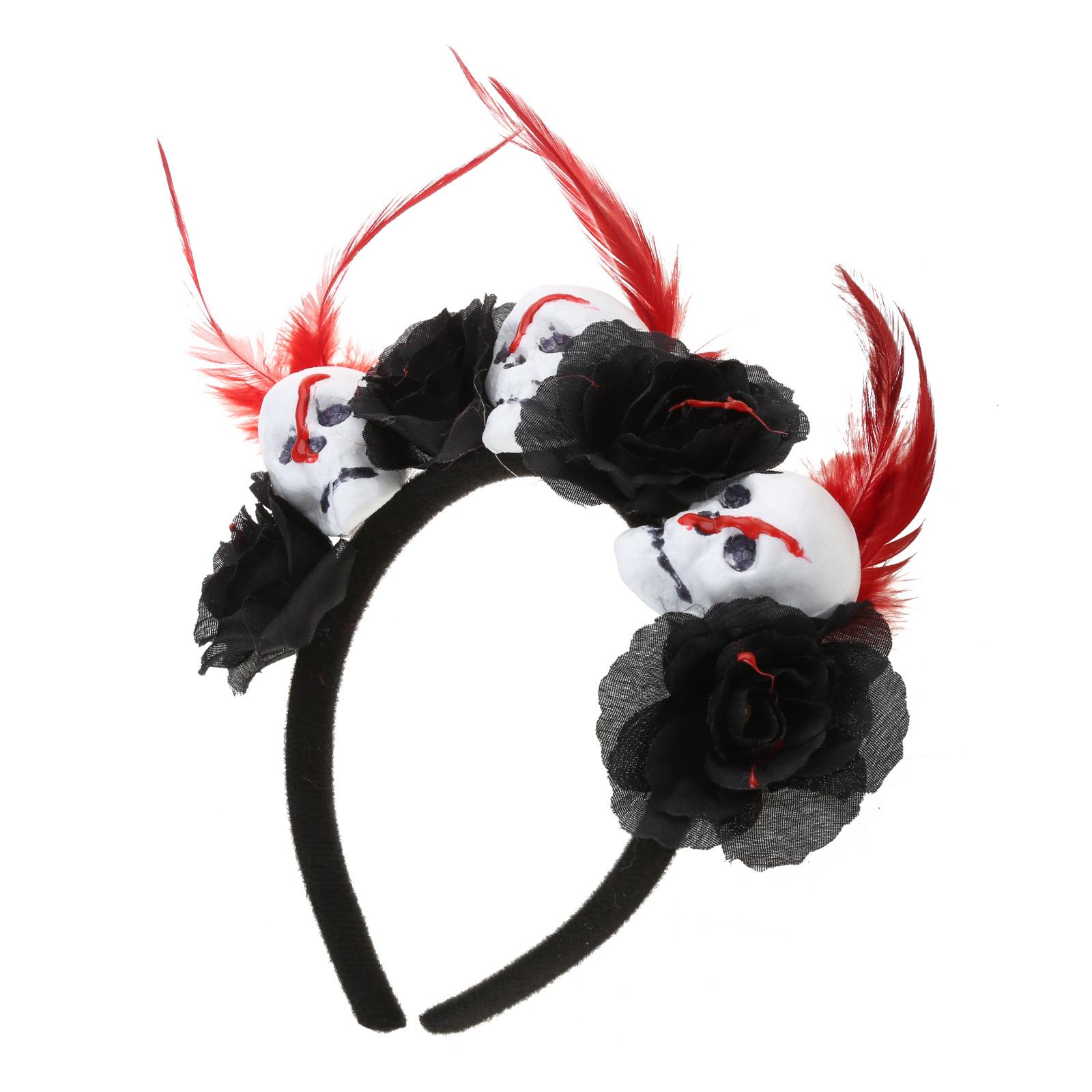 

Стильная повязка на голову с черепом, повязка для волос, бытовой декоративный головной убор для женщин, подарочные принадлежности A