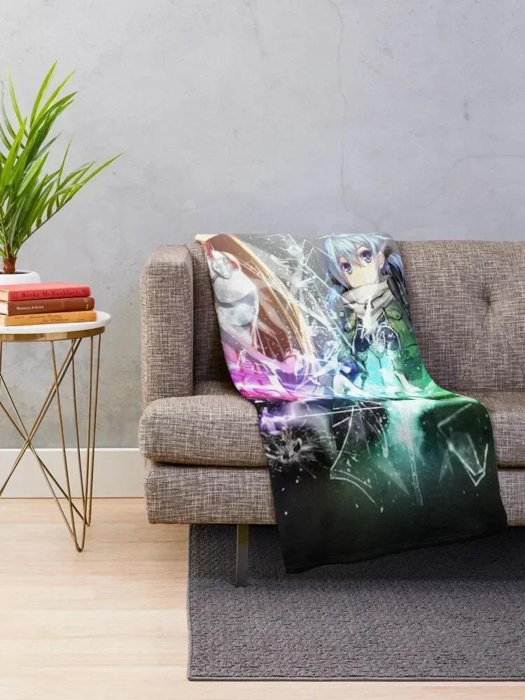 Sword Art Online - Staffel 2 Wurfdecke für den Winter Weiche karierte haarige Haardecken