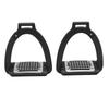 1 Pair Horse Stirrups Alloy Side Opening Safety Stirrup with Anti Slip Pads for Training Practice