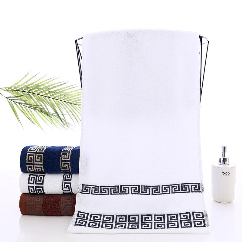 

Впитывающее хлопковое полотенце для лица с логотипом, 32-ниточный гусиная лапка, для мужчин и женщин 33x74 cm чистый белый