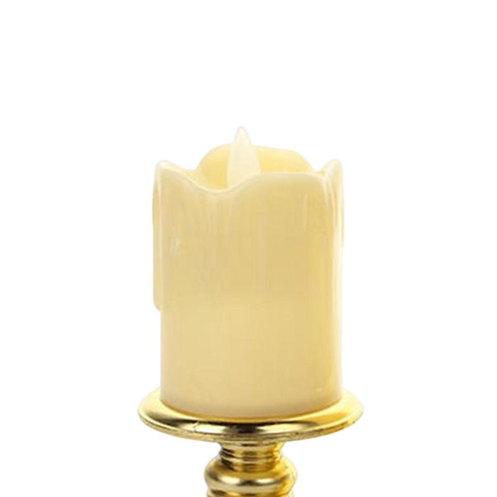 Electric Flameless Pillar Flickering Votive Candles Ornament LED Lamp Light For Event, Desk,