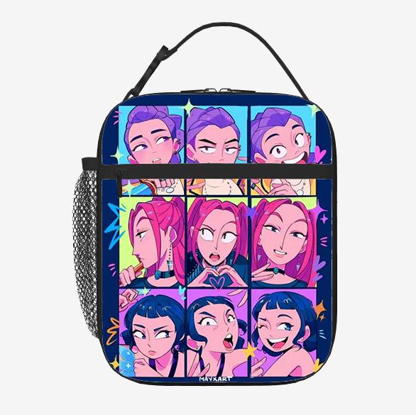 Elementary School Student Card Kpop Demon Hunter Thermal Insulation Bag Portable Outdoor Picnic Bag Children'S Lunch Box Bag Lunch Bag