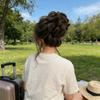 Synthetic Hair, Invisible Voluminous Hair, Slightly Curly, Stylish Updo, Versatile Bun, Create a Refined Hairstyle In 30 Seconds, Suitable 