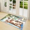 Kitten Christmas Ornaments Carpet Rug Soft Washable Anti Slip Home Living Room Sofa Mats Personalized Christmas Rug