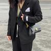 Black Underarm Baguette Bag Women'S High-End Texture Niche Handbag Is Now Popular Messenger Bag Winter