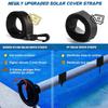 6 Pieces Pool Solar Cover Reel Attachment Kit Accessories Inground Swimming Pool Solar Cover Straps Clips With 6 Straps Hooks