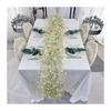 Uflower 50-200cm Atficial Flower Row Runner Elegant Center Stage Background for Wedding Party Home Decoration