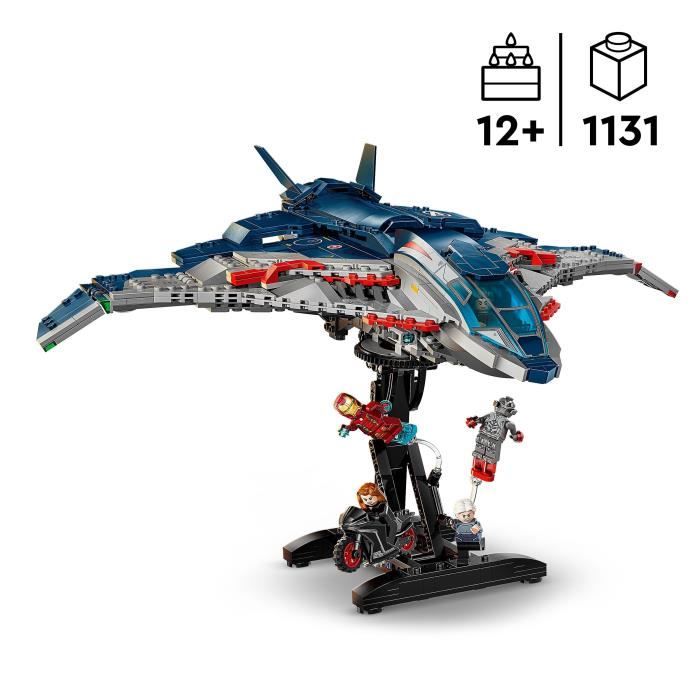 LEGO Marvel 76325 Le Quinjet d’Avengers : L'Ère d'Ultron - Jeu Enfant Dès 10 Ans