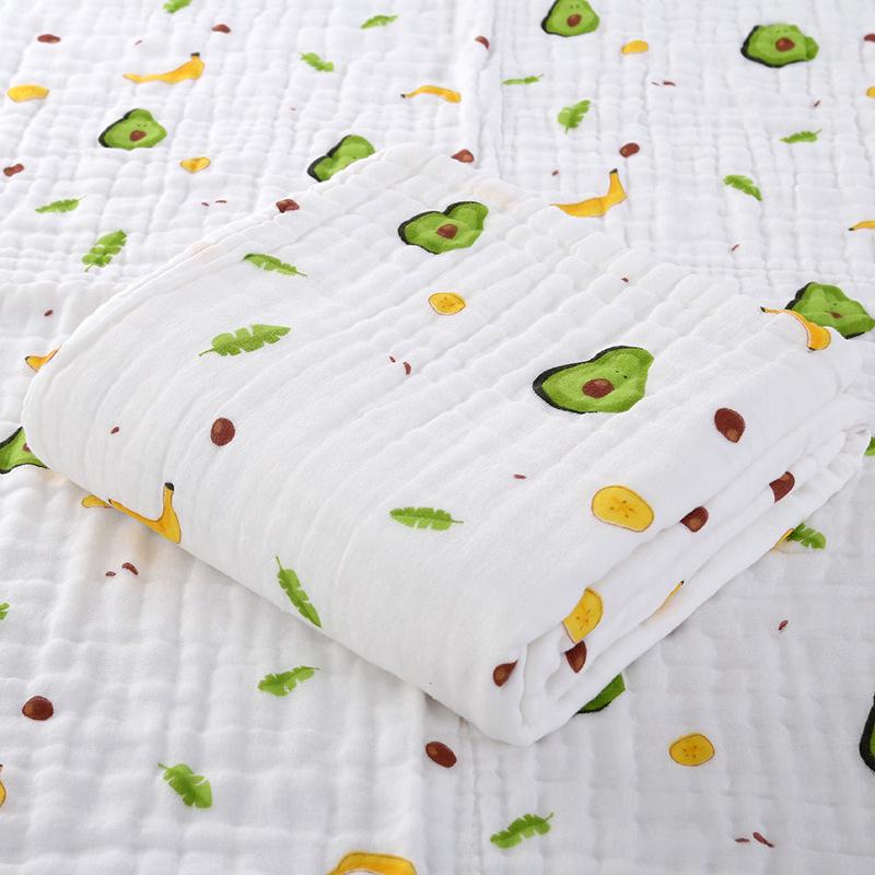 High-Density Six-Layer Pure Cotton Baby Bath Towel and Swaddling Blanket for Newborns and Children