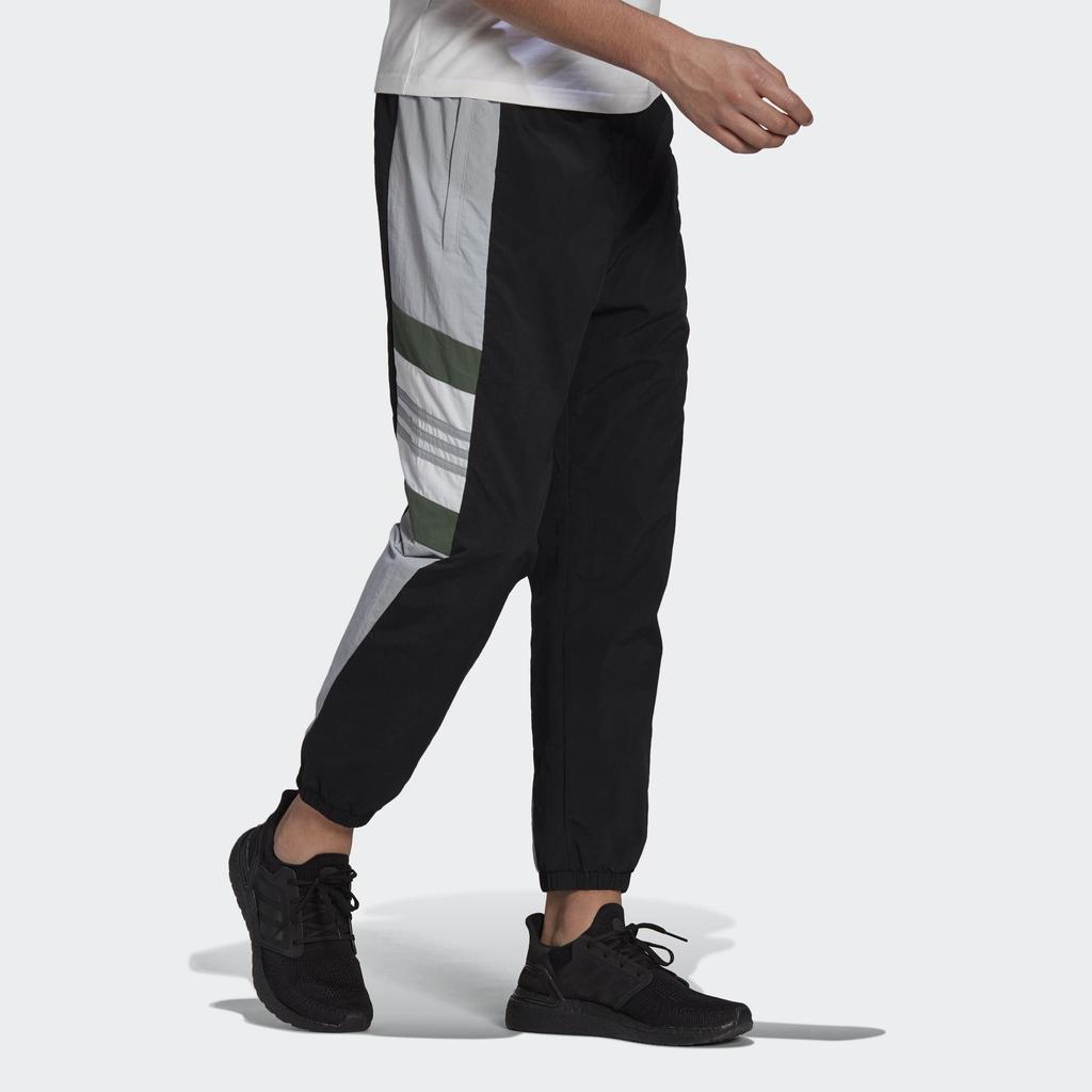 adidas Trainingshose mit Druckknopf und Farbblockdesign für Herren, Unterteile Schwarz GU1742
