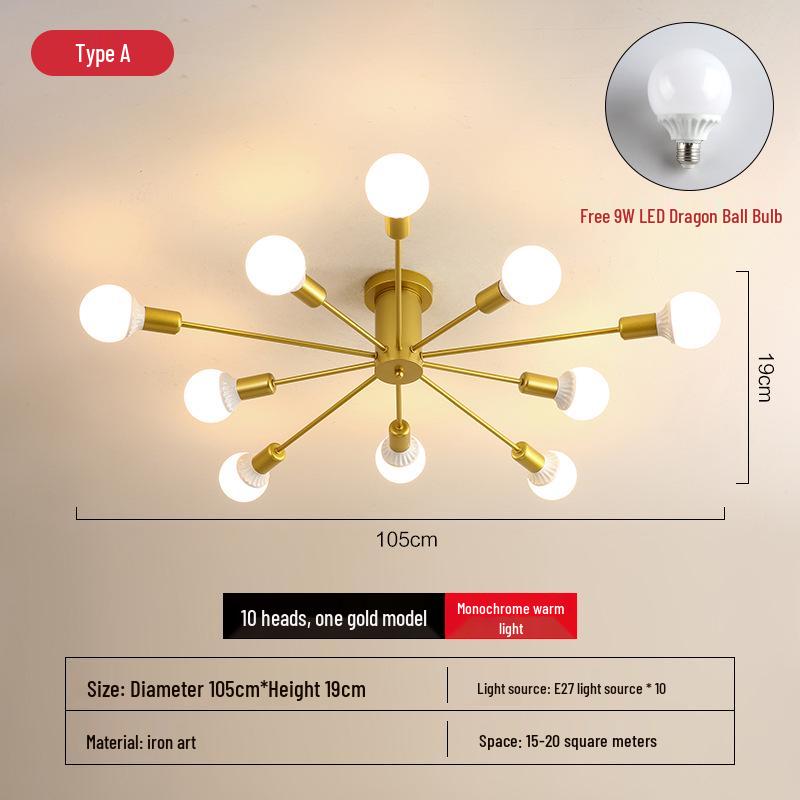 Nordic LED Ceiling Light: Modern Minimalist Design for Bedrooms & Living Rooms