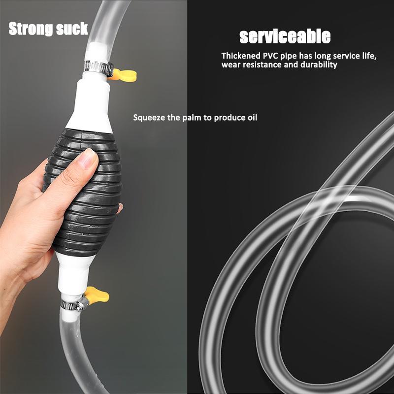 Car Emergency Fuel Extractor Universal Siphon Hose Pressurised Manual Self-priming Fuel Pump Car Engine Fuel Accessories