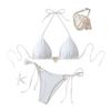 26 Bikini Trojúhelníkový Košíček Sexy Rozdělené Plavky Jednobarevné