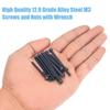 200pcs Stainless Steels Machine Screws Nut and Bolt Replacement Socket Head Caps Screws Hardware Assortment Set