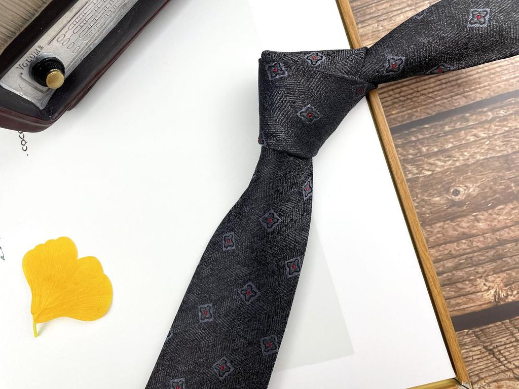 Men'S Retro Tie Dark Red Pattern British 8Cm High-End Formal Dress Casual, Professional Business Striped Wedding Tide