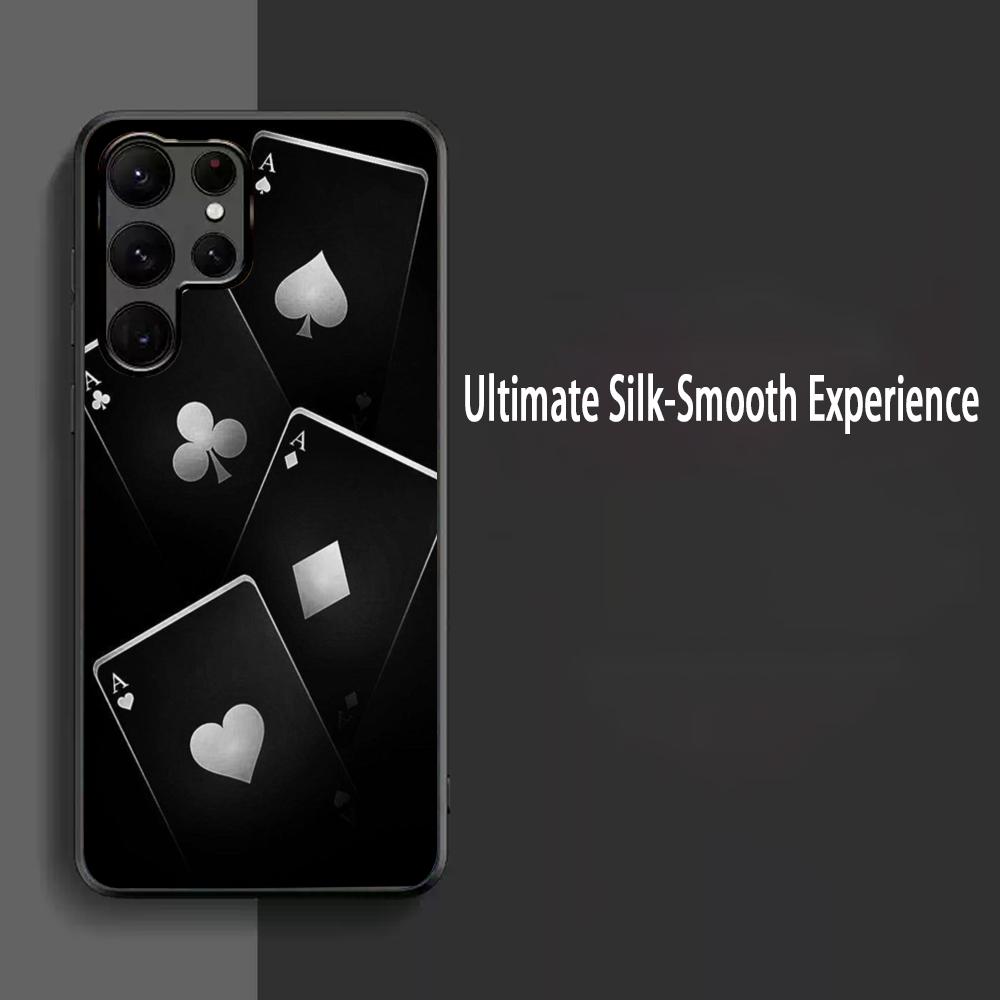 Poker fashion deisgn pop Phone Case For Samsung Galaxy S25 S24 S23 S22 S21 S20 Plus Ultra Note20 Limited Edition Soft Black