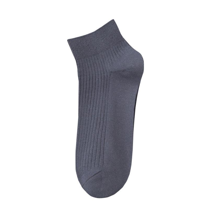 Men's Summer Thin Pure Color Wicking and Deodorizing Boat Socks