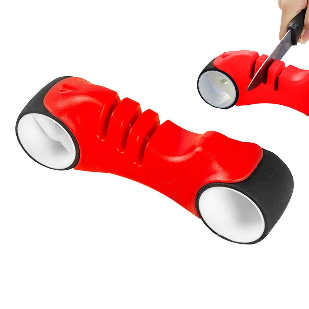 

Точилки для кухонных ножей Точильный камень Ножницы Ручная точилка Инструменты из нержавеющей стали для кухни L красный