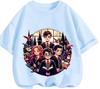 Trendy Cartoon Harry Potter Pattern Tee Summer Casual Crew Neck Children Daily Wearing Apparel