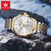 OLEVS Original Quartz Men's Watches Fashion Simple Stainless Steel Strap Waterproof Auto Date Luminous Wrist Watches for Man