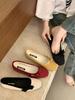 Girly Bow Polka Dot Mary Jane Shoes Women'S Shallow Mouth Round Head One Pedal Ballet Shoes Flat Shoes