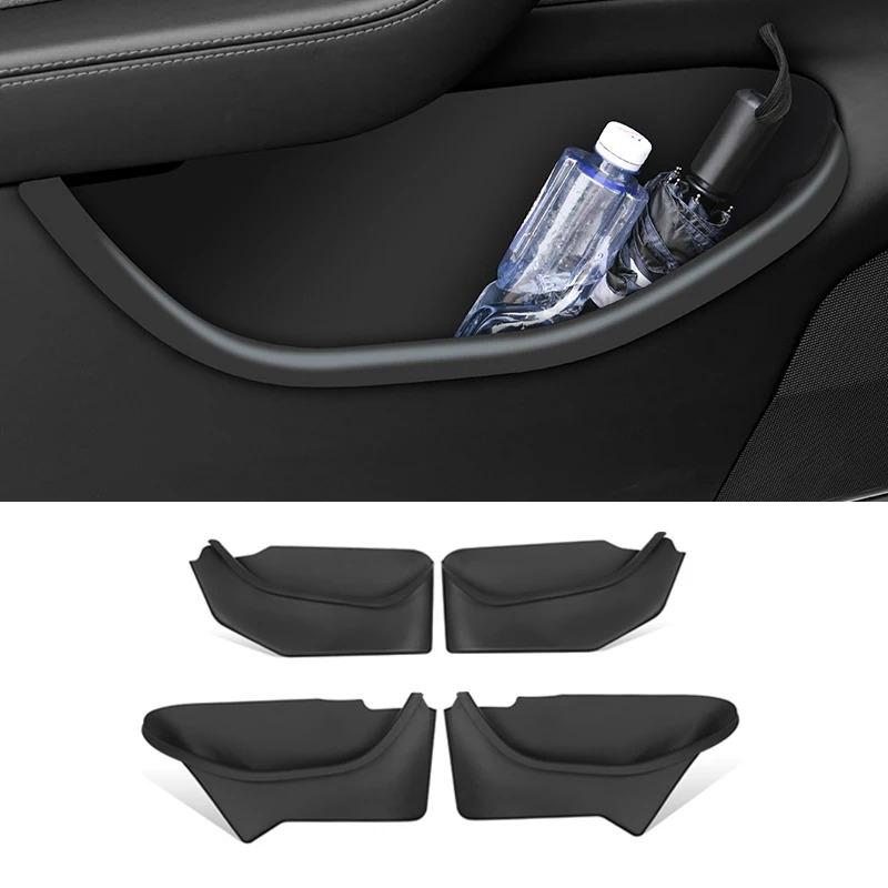 For Tesla Model Y/YL Juniper 2026 Car Door Side Storage Box TPE All-Inclusive Front Rear Door Slot Tray Organizer Accessories