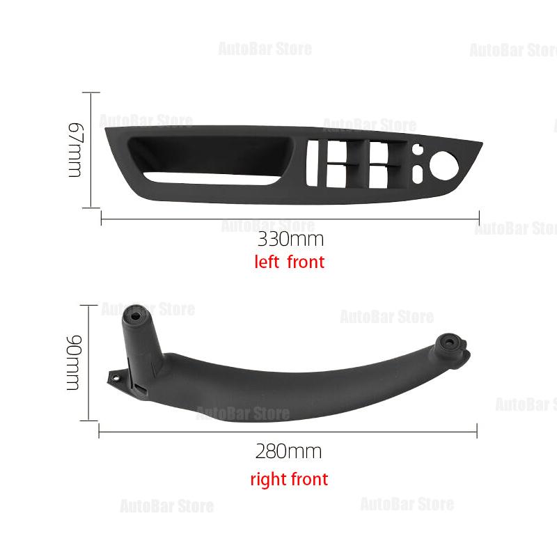 Bej Negru Gri Cotieră Mașină scaunul șoferului din stânga față LHD Mâner interior al ușii Panoul interior Tragere Capa de ornament pentru BMW E70 E71 X5