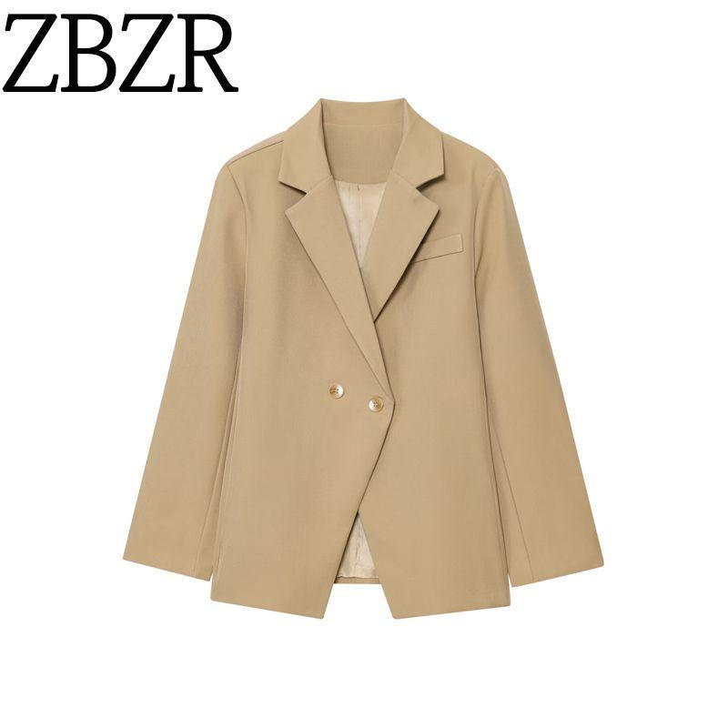 Zbzr Autumn New Women clothes Fashion Temperament Versatile Lapel Waist Hugging Profile Blazers