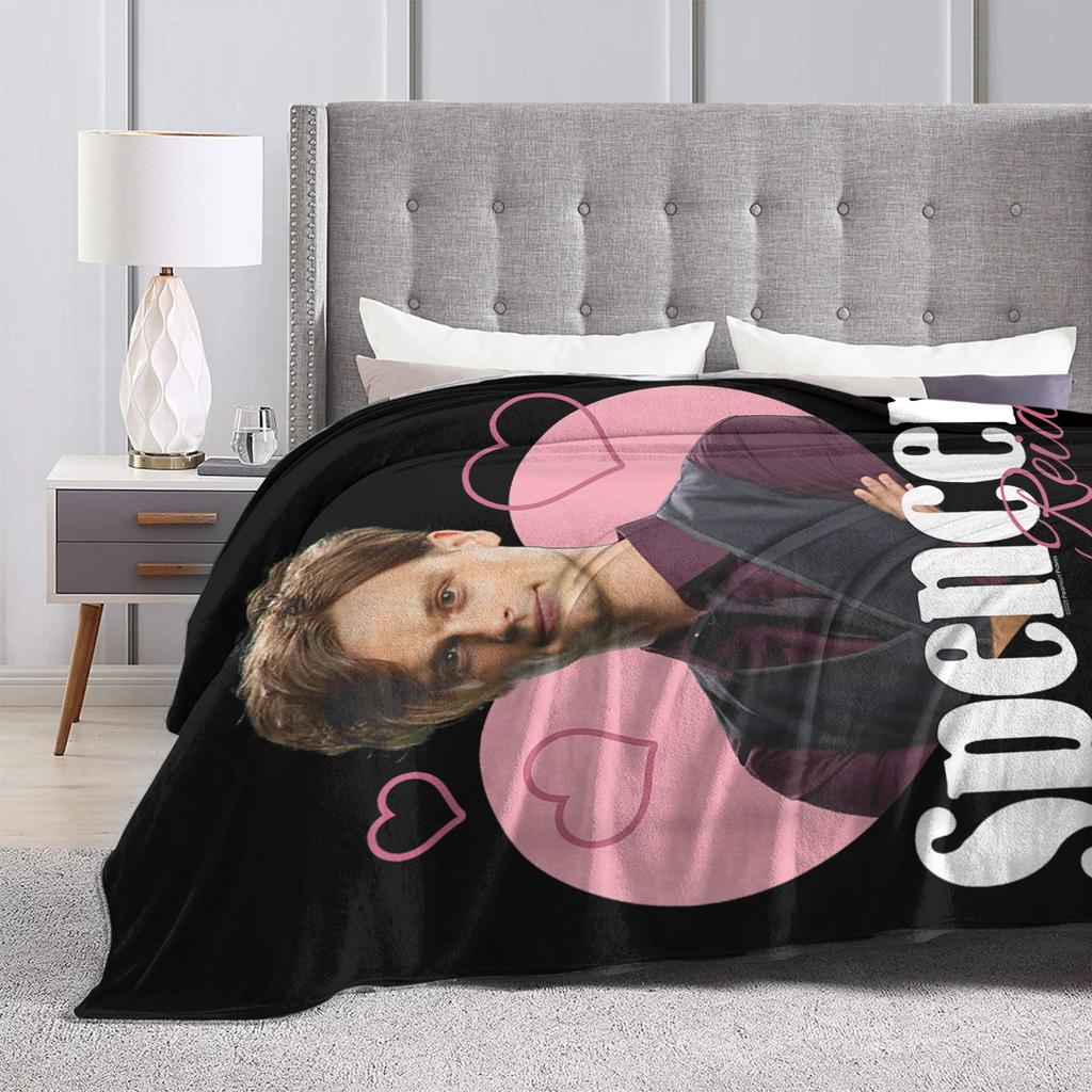 Criminal Minds I Love Spencer Reid Hearts Blankets TV Show Fleece Awesome Soft Throw Blankets Bedding Lounge All Season Travel
