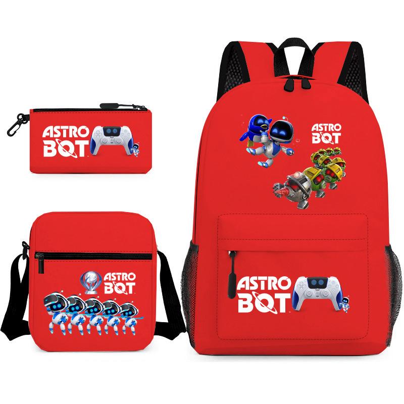 Astro Bot Children's School Bag, Cosmic Robot Elementary School Student Starry Sky Backpack Leisure Bag
