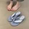 Soft Leather Version~ Retro New Dopamine Toe Flip-flops Women's Lace Suede One-pedal Lazy Wedge Heel Sandals