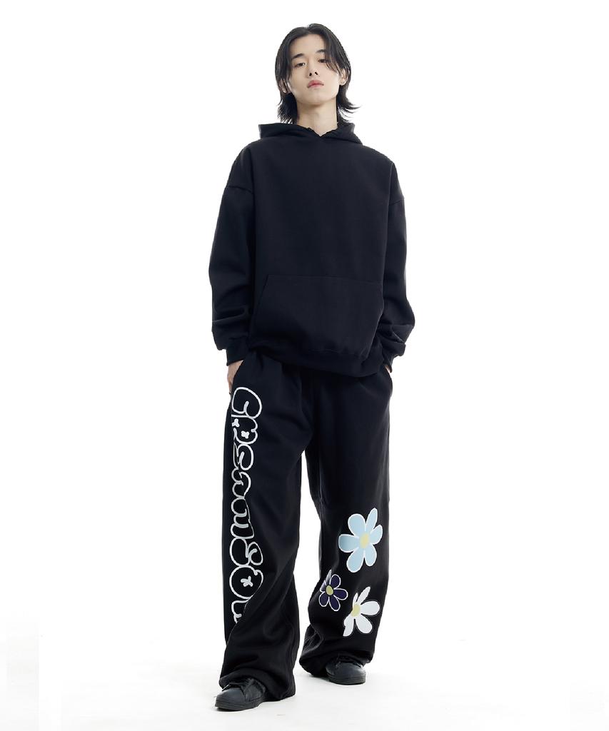 CREAM SODA LAB 3 Flower Wide Elastic Pants