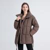 European & American Style Women's Mid-Length Down Cotton Jacket, 2024 Winter Outerwear Coat – New Design for Students