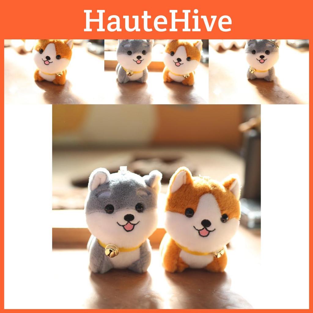 Cute Husky Plush Keychain Soft Short Plush Stuffed Dog Bag Decoration