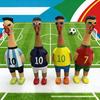 1/2Pcs Football Theme Screaming Chicken Toy, Stress Relief Cartoon Football Star Chick Squeeze Toy, Game Day Cheer Gift for Soccer Fans