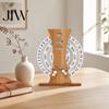 Wooden Perpetual Calendar Calendar, Manual Rotating Desk for Home Office Minimalist Wood Block Decor, Creative Natural Date Month Week Display Desktop