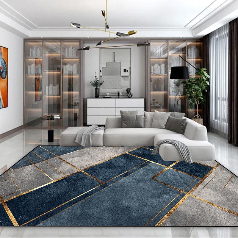 Modern Luxury Geometry Carpet Large Area Living Room Decoration Home Rugs Non-slip Sofa Coffee Table Mat Comfort Bedroom Rug